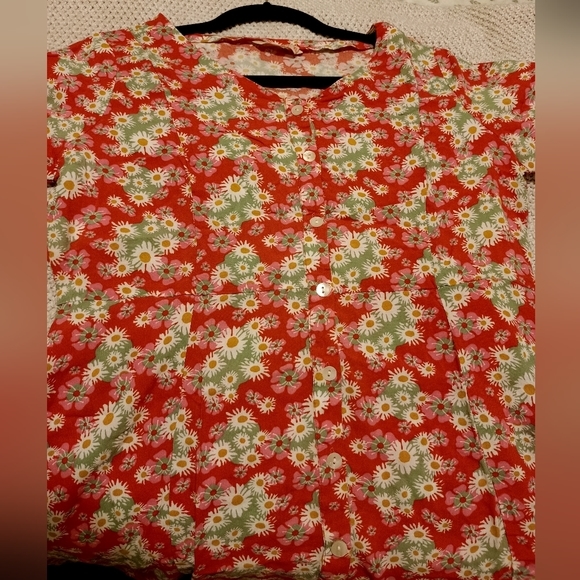 Orange Floral Summer dress - Picture 1 of 6